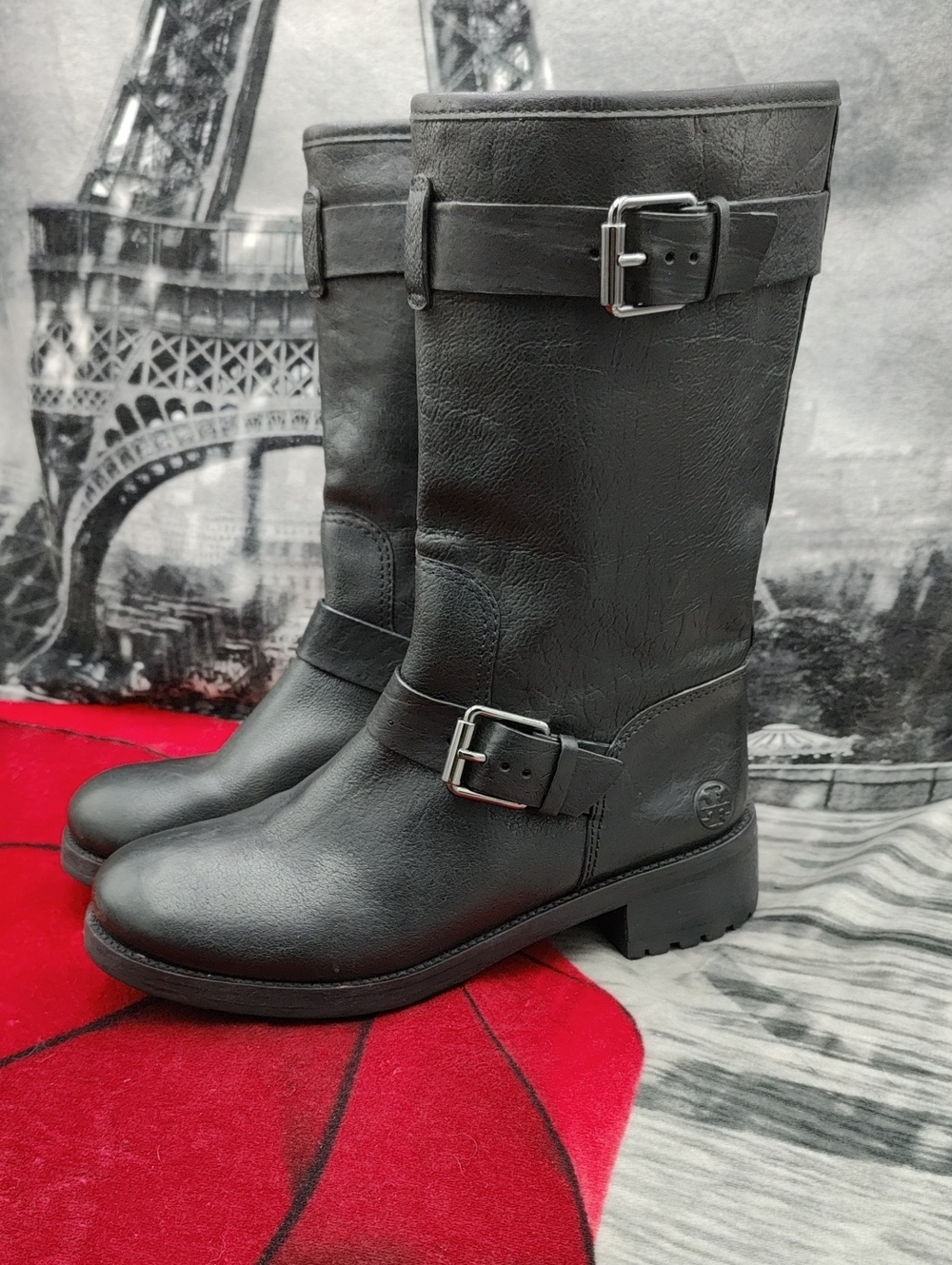 Tory Burch Christie Moto Boots 8